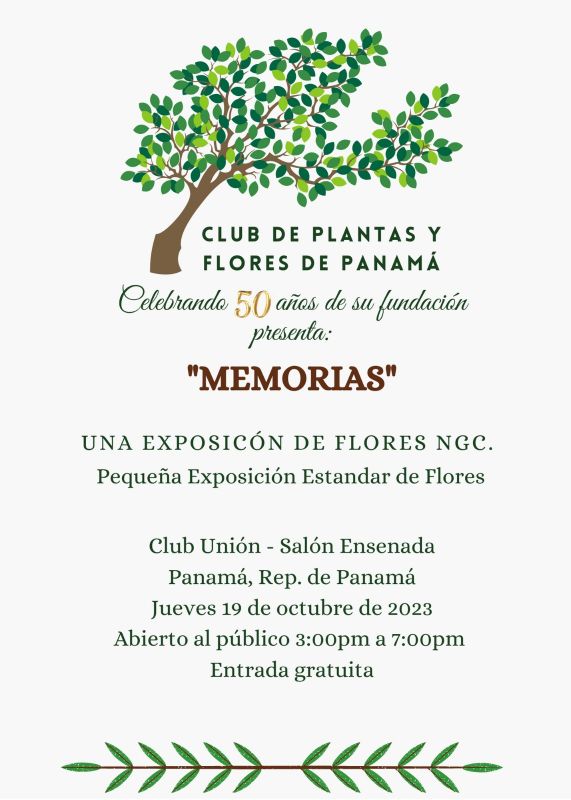 Memorias – Club de Plantas y Flores de Panamá