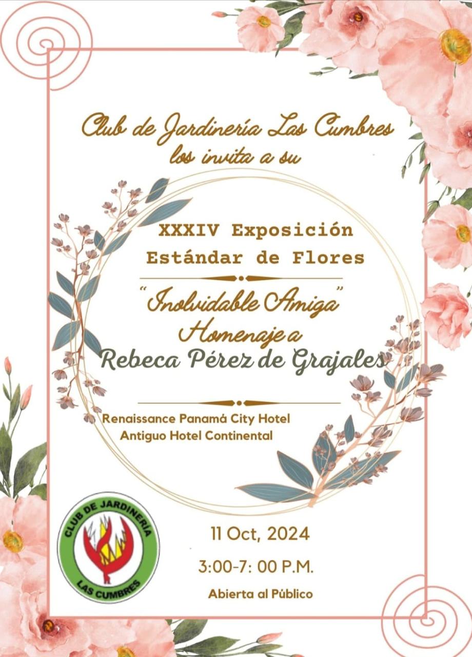 «Inolvidable Amiga – Homenaje a Rebeca Pérez de Grajales» – Club de Jardinería Las Cumbres