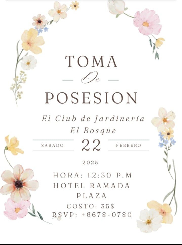 Toma de Posesión – Club de Jardinería El Bosque